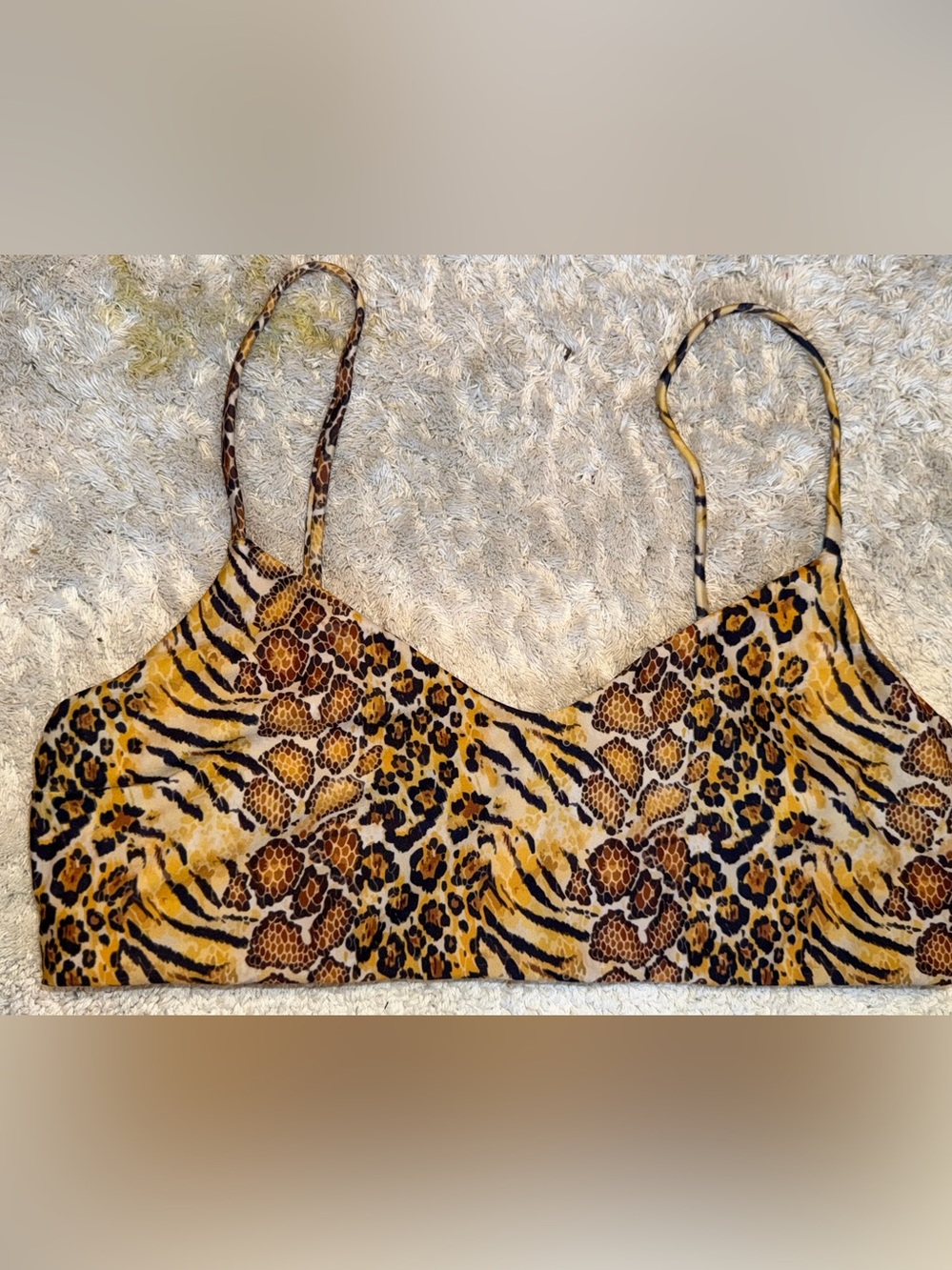 Animal Print sports bra Top xl by silverwind nwot